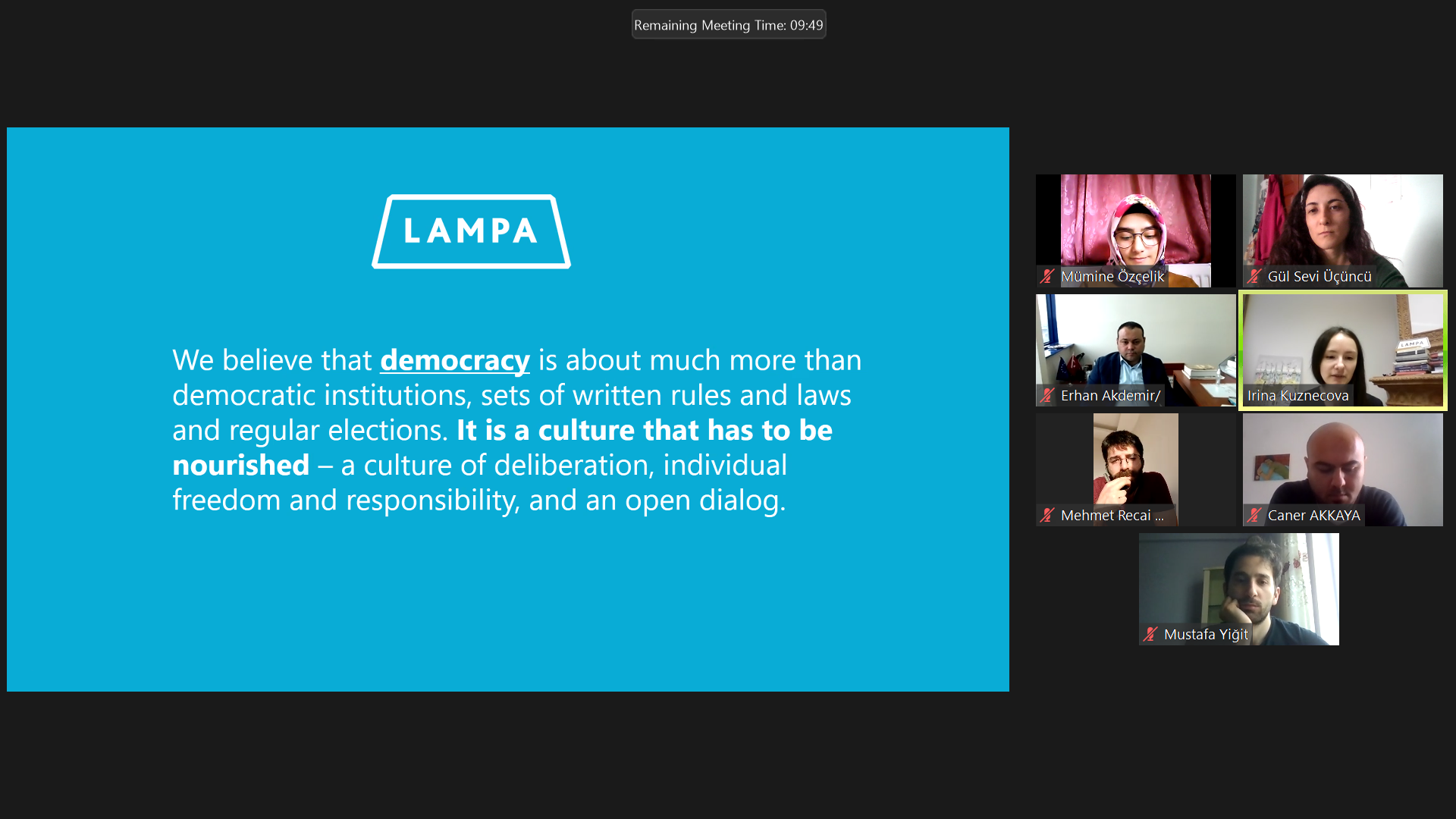 We Held Our Meeting with Irina Kuzņecova from Lampa Democracy Festival